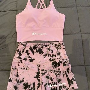 Champion sports bra and shorts set